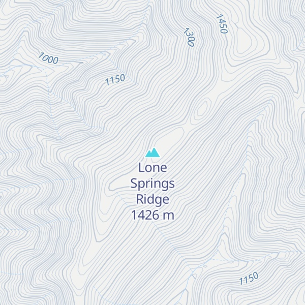 Map of Lone Springs Ridge