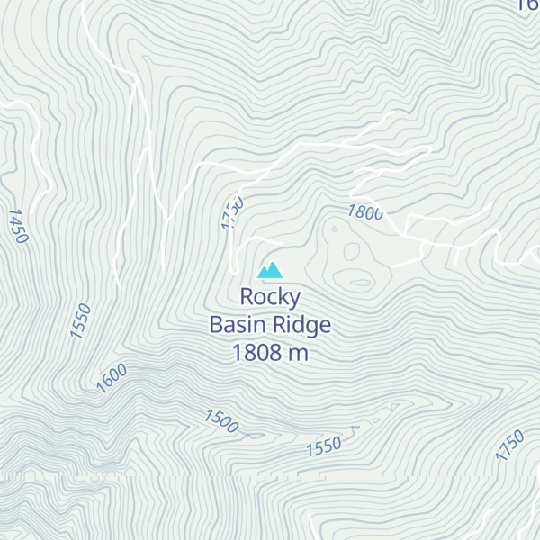 Map of Rocky Basin Ridge