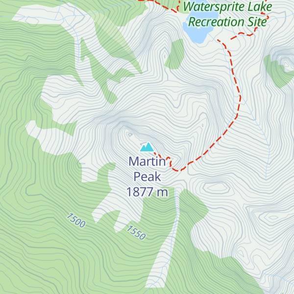 Map of Martin Peak