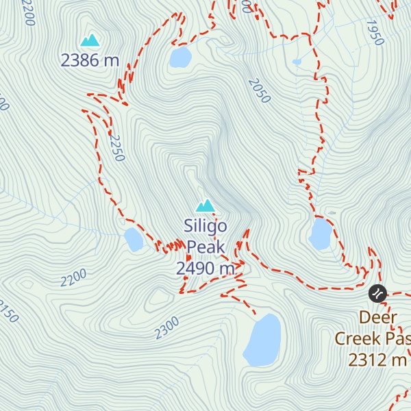 Map of Siligo Peak