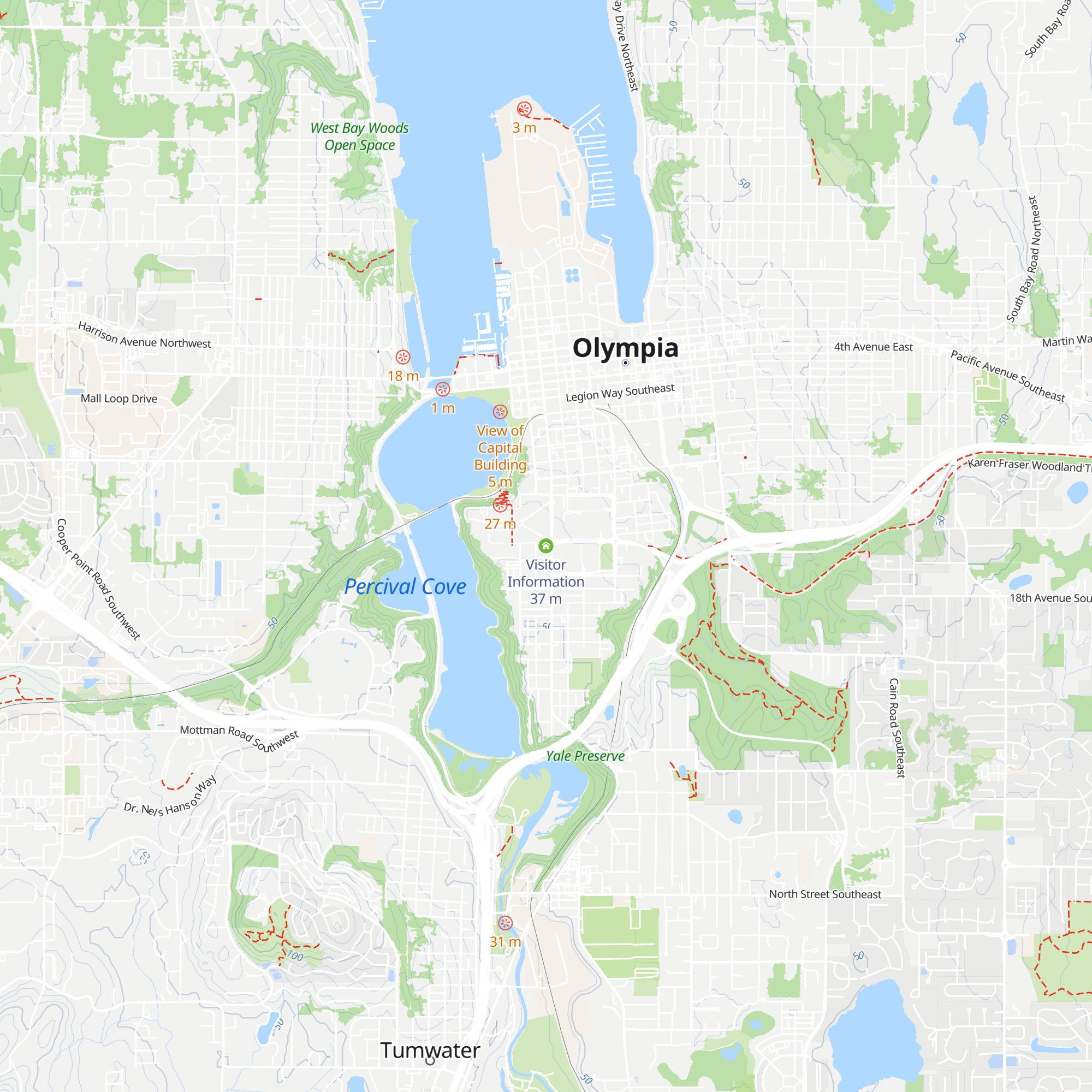 Visitor Information map