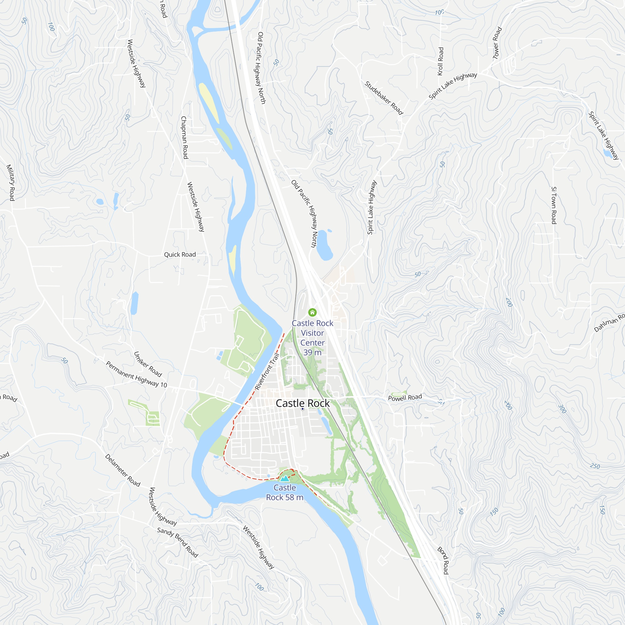 Castle Rock Visitor Center map