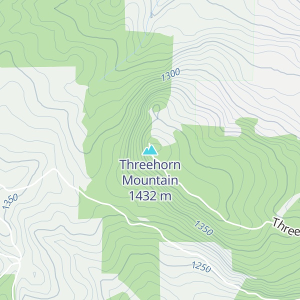 Map of Threehorn Mountain