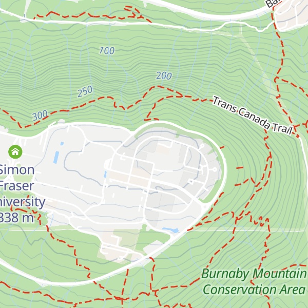 Map of Burnaby Mountain