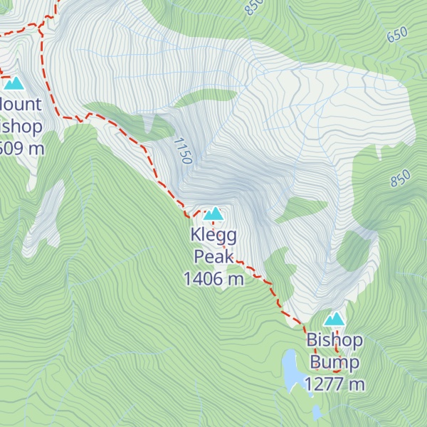 Map of Klegg Peak