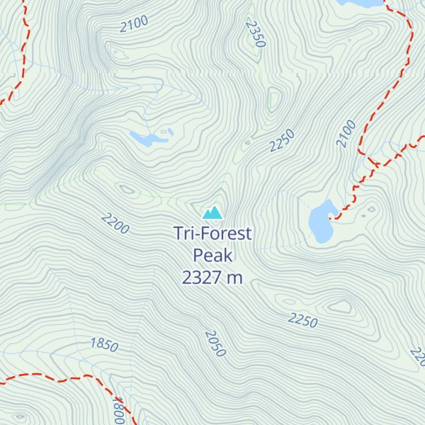 Map of Tri-Forest Peak