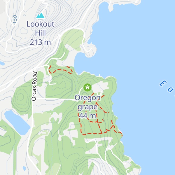 Map of Oregon grape