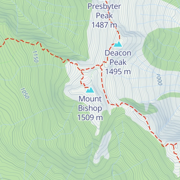 Map of Mount Bishop