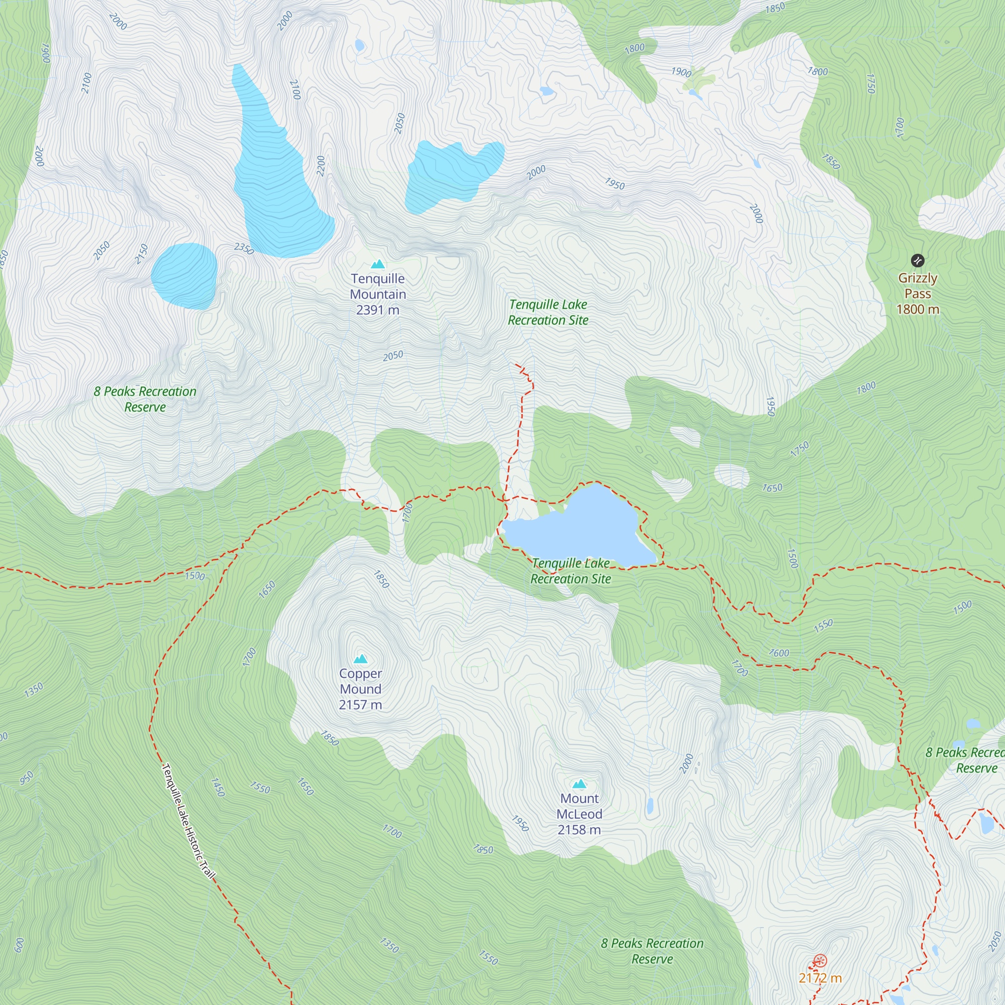 Tenquille Lake Cabin map
