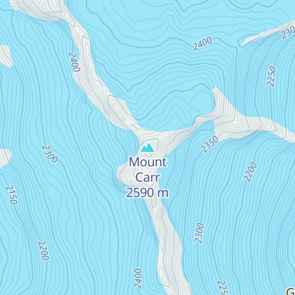 Map of Mount Carr