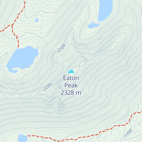 Map of Eaton Peak
