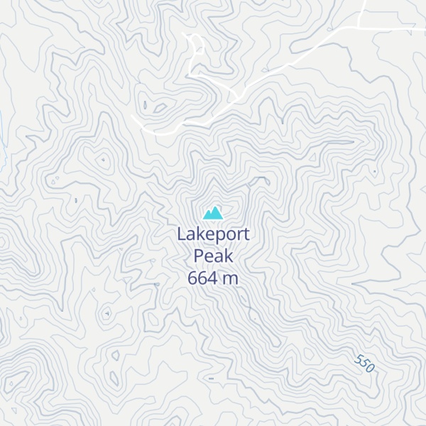 Map of Lakeport Peak