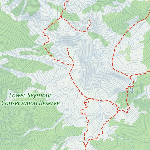 Map of Tim Jones Peak (Second Peak)