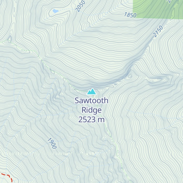 Map of Sawtooth Ridge