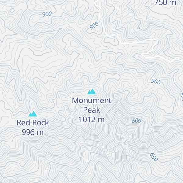 Map of Monument Peak