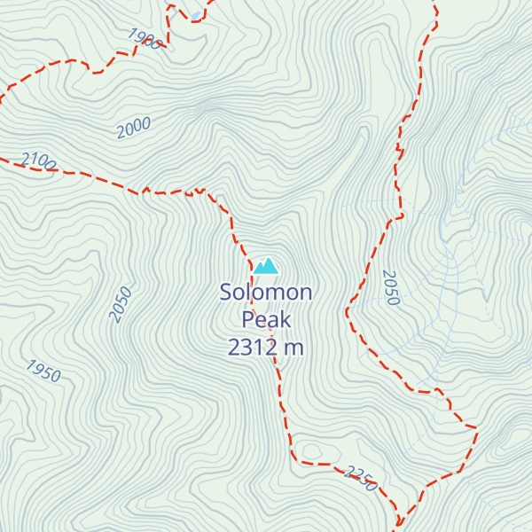 Map of Solomon Peak
