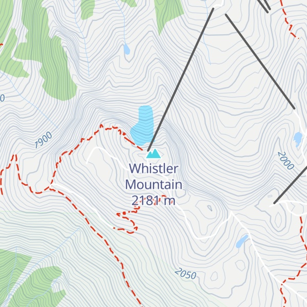 Map of Whistler Mountain