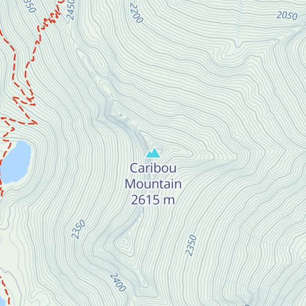 Map of Caribou Mountain