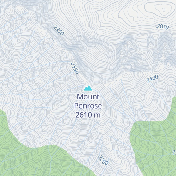 Map of Mount Penrose