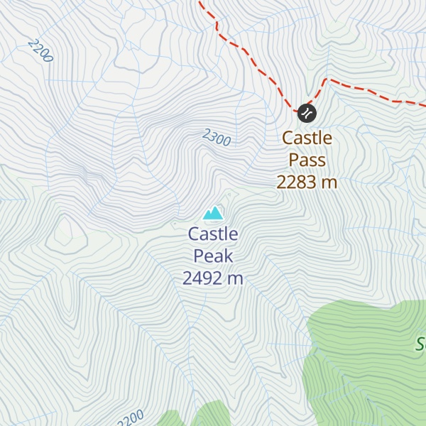 Map of Castle Peak