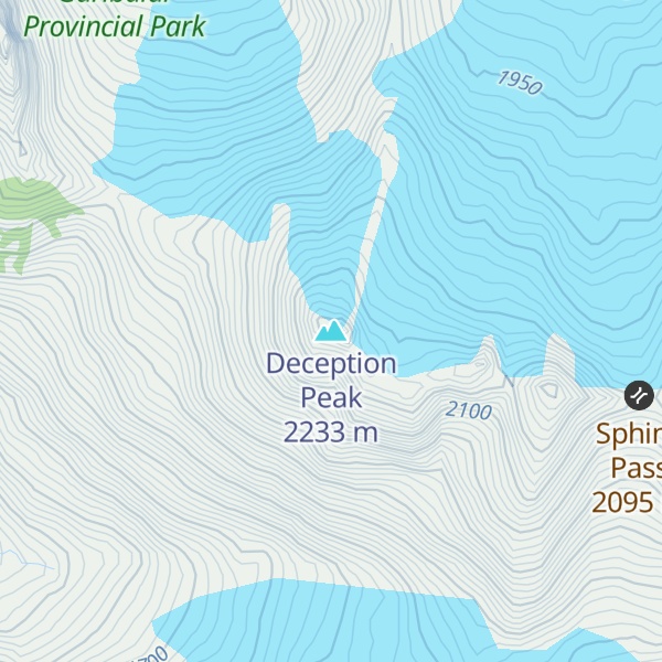 Map of Deception Peak