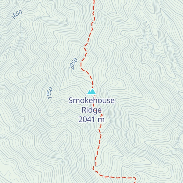 Map of Smokehouse Ridge