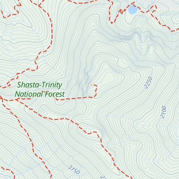 Map of North Yolla Bolly Mountains