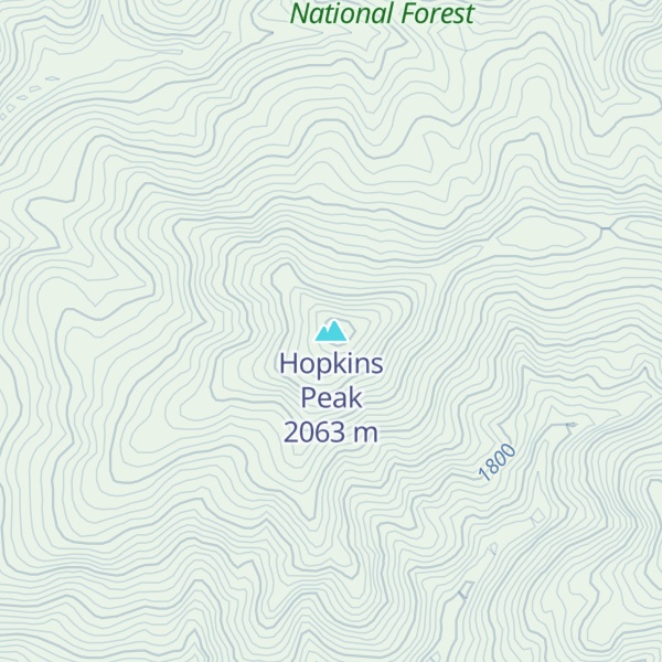 Map of Hopkins Peak