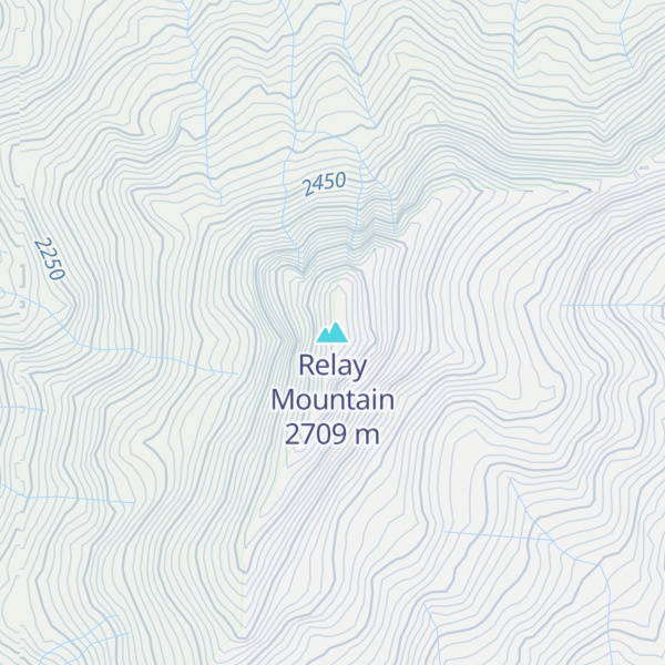 Map of Relay Mountain