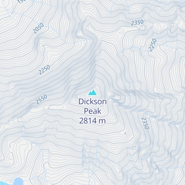 Map of Dickson Peak