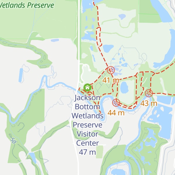 Map of Jackson Bottom Wetlands Preserve Visitor Center