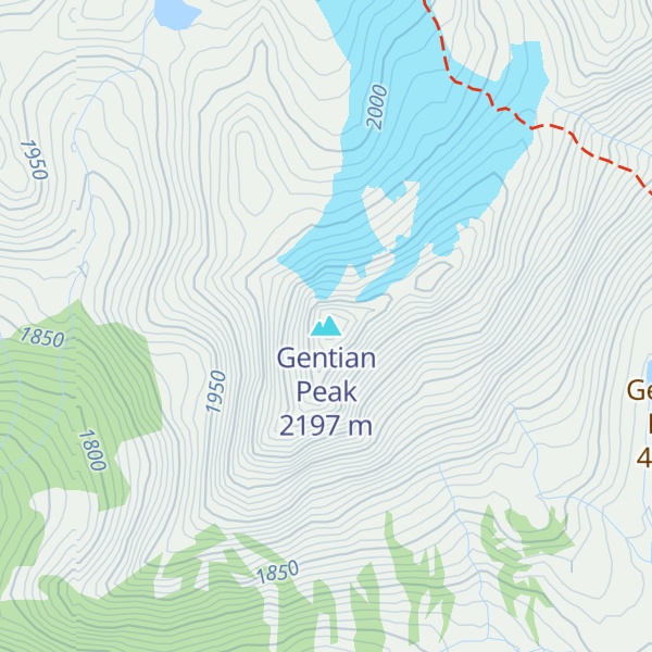 Map of Gentian Peak