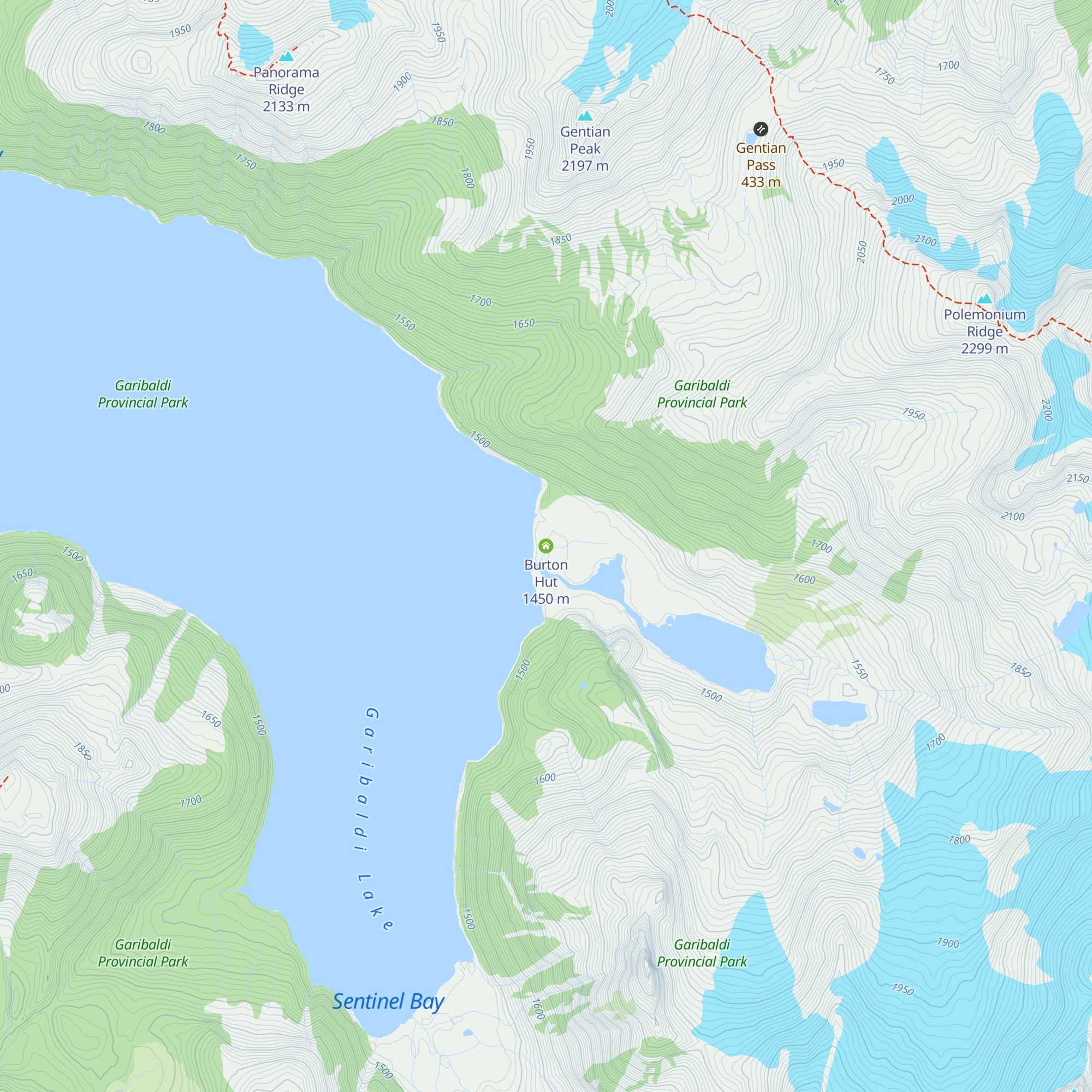 Burton Hut map