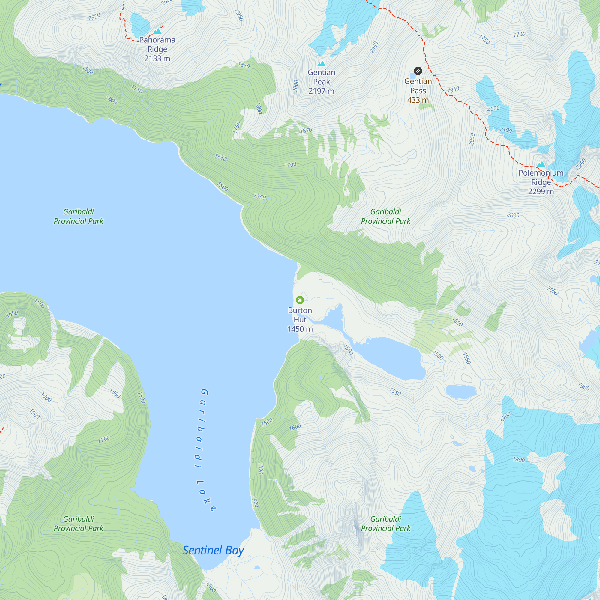 Burton Hut map