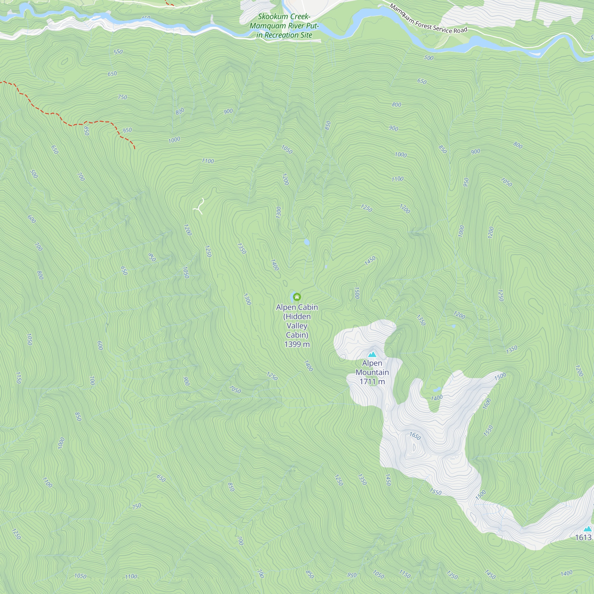 Alpen Cabin (Hidden Valley Cabin) map