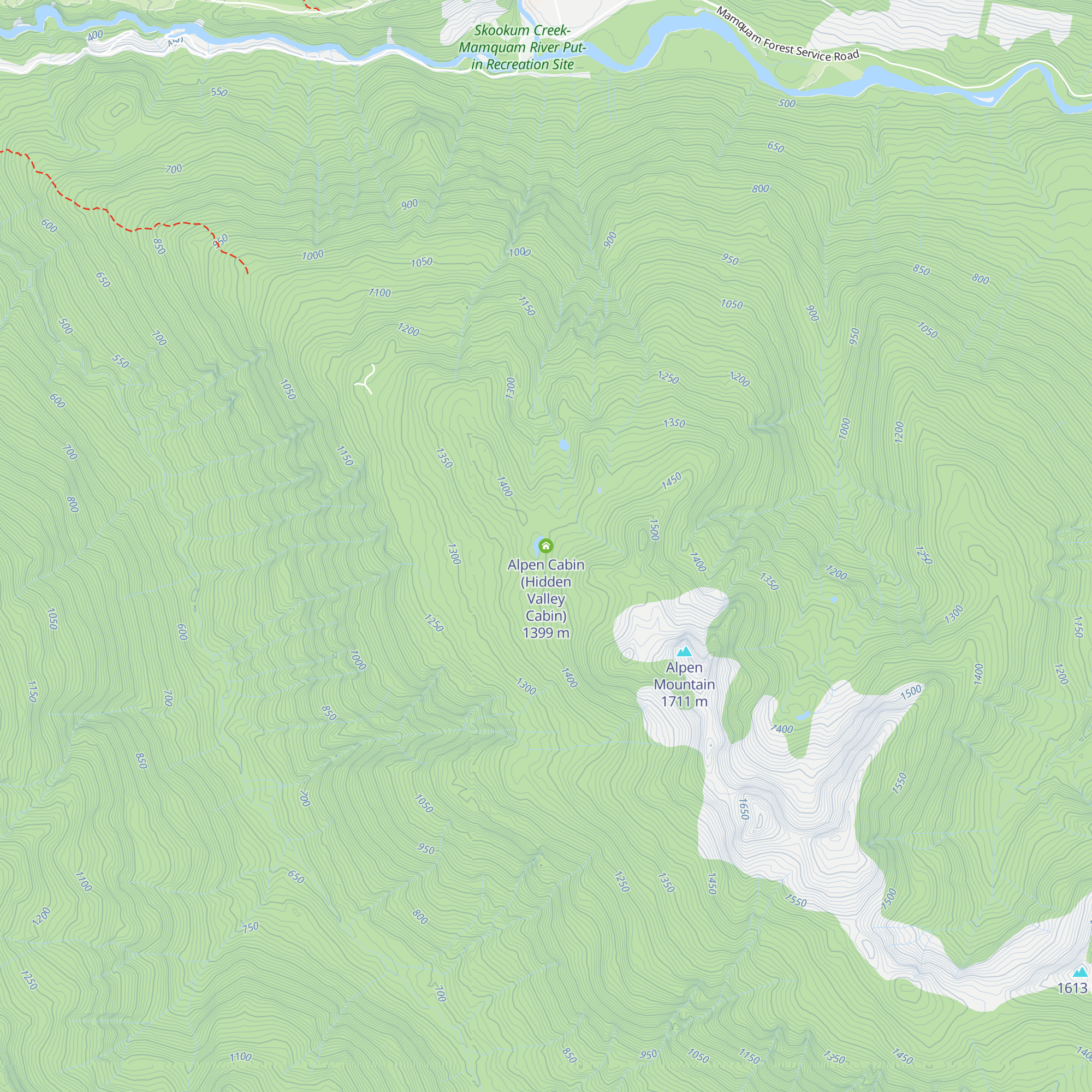 Alpen Cabin (Hidden Valley Cabin) map