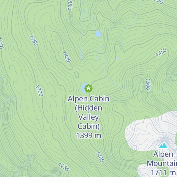 Map of Alpen Cabin (Hidden Valley Cabin)