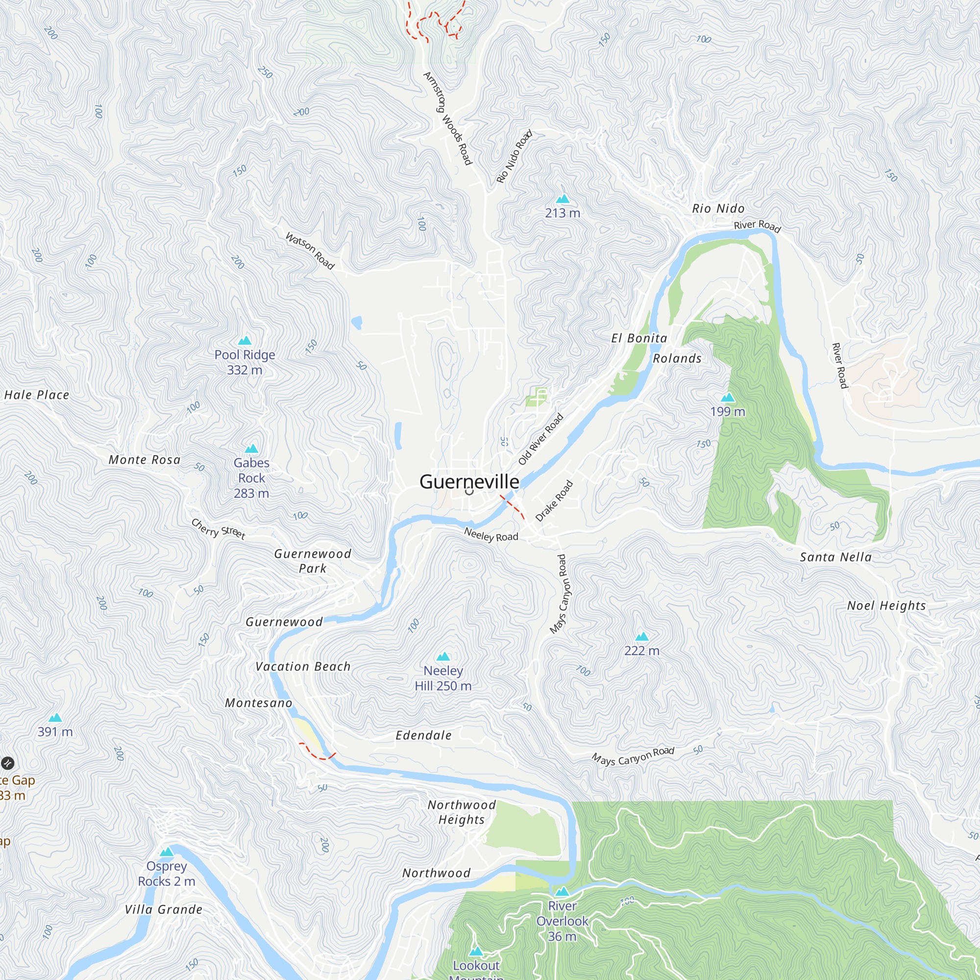 Russian River Chamber of Commerce map