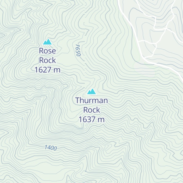 Map of Thurman Rock