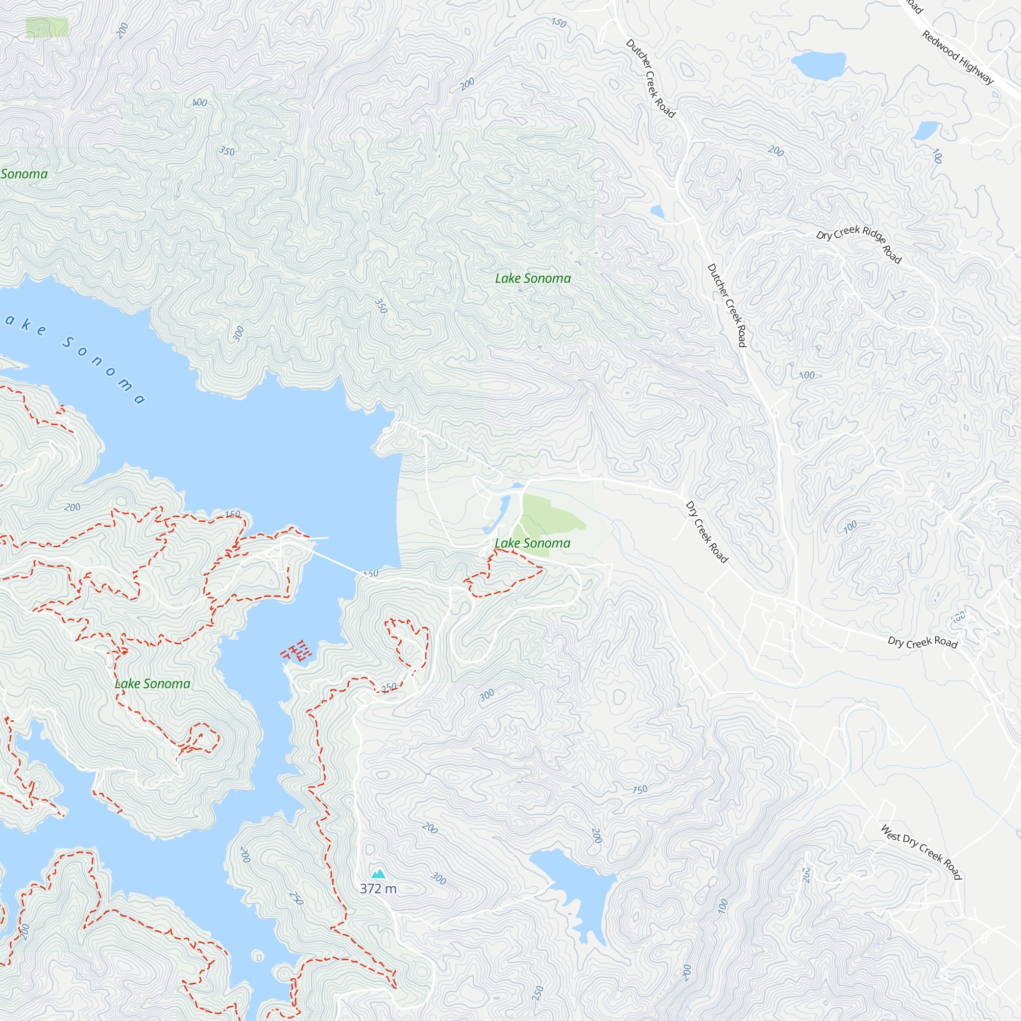 Lake Sonoma Visitor Center map