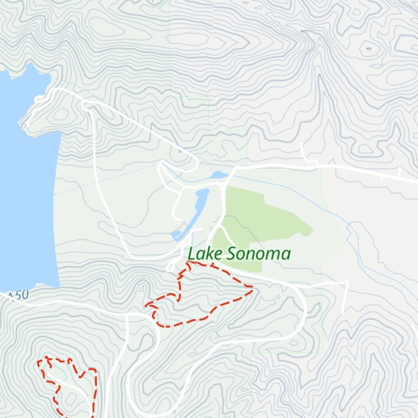 Map of Lake Sonoma Visitor Center