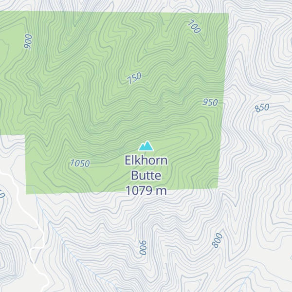 Map of Elkhorn Butte