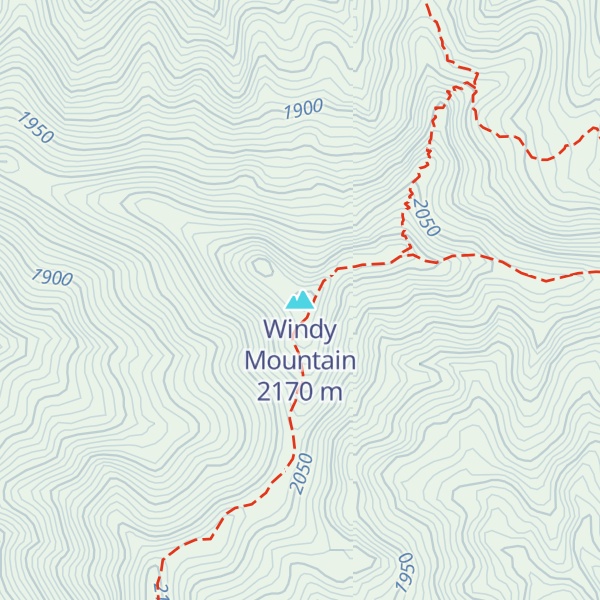 Map of Windy Mountain