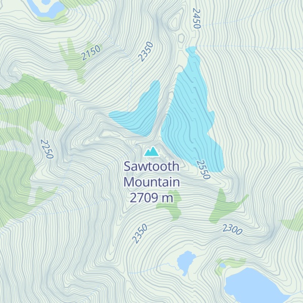 Map of Sawtooth Mountain