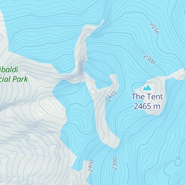Map of Mount Garibaldi