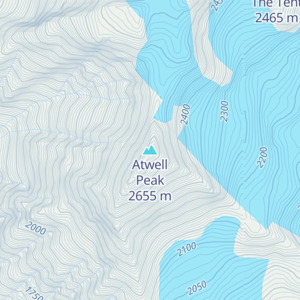 Map of Atwell Peak