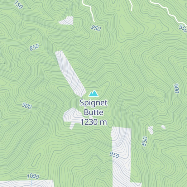 Map of Spignet Butte