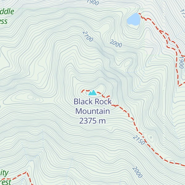 Map of Black Rock Mountain