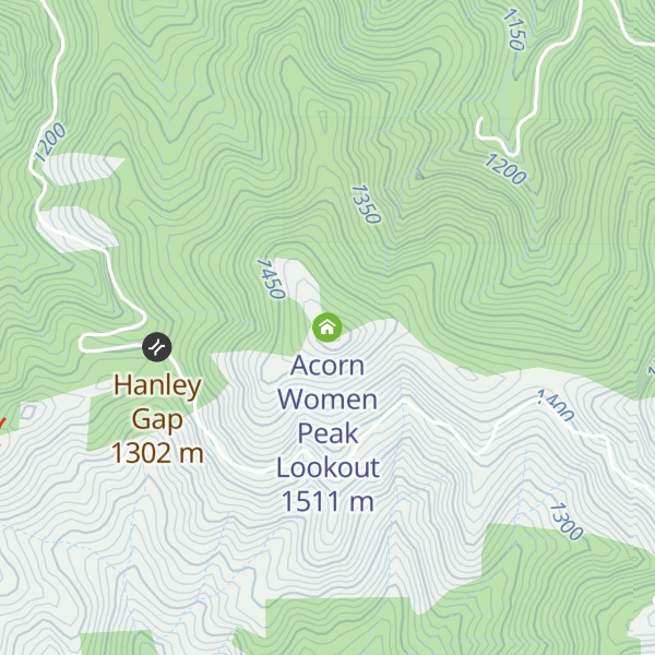 Map of Acorn Women Peak Lookout