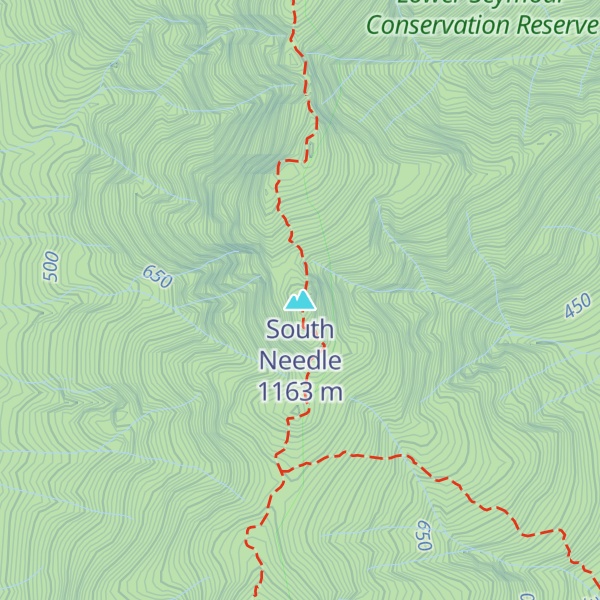 Map of South Needle